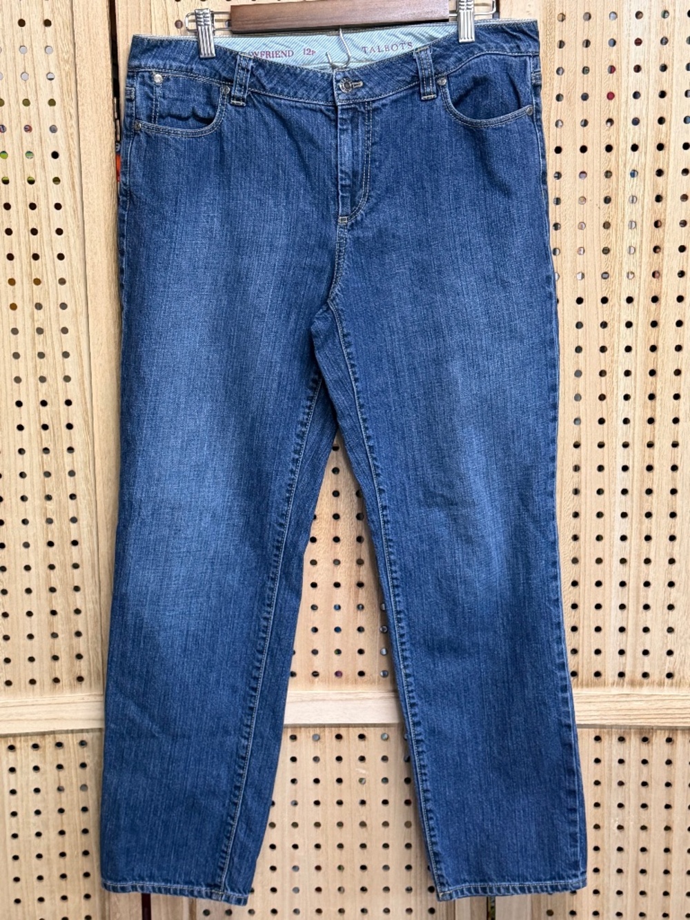 albots Boyfriend Jeans 12P Petite Medium Wash Relaxed Denim